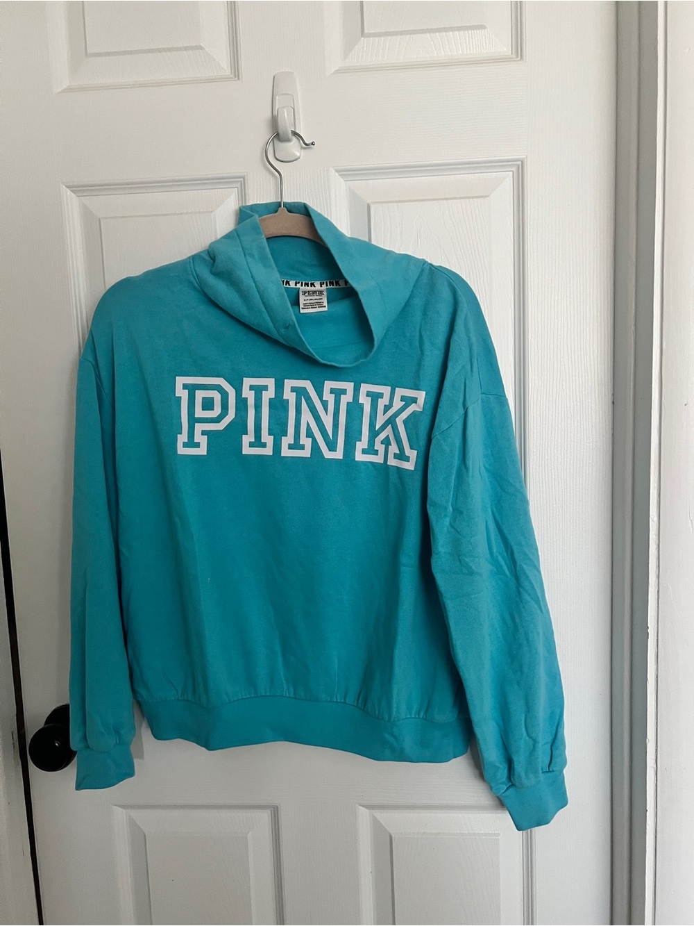 Victoria's Secret PINK Turquoise funnel neck
